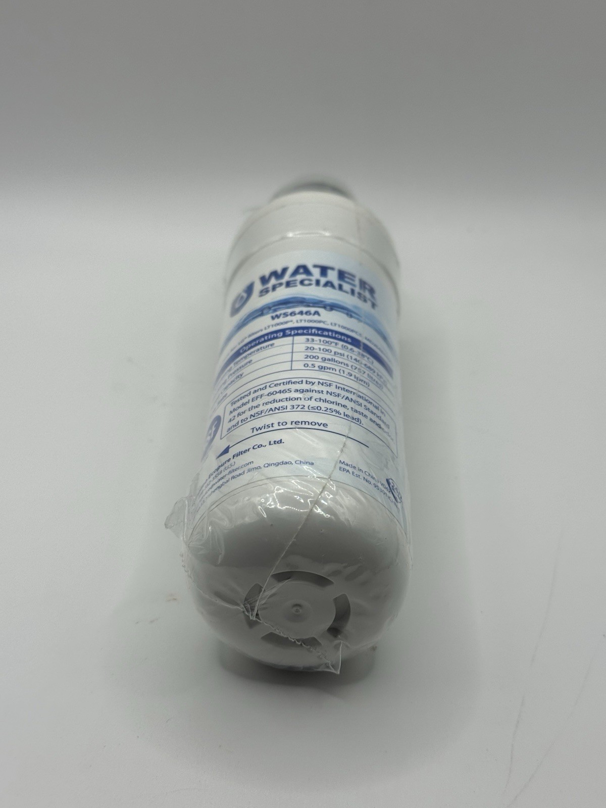 Water Specialist WS646A Water Filter Factory Sealed fits LG LT1000P Lt1000pc