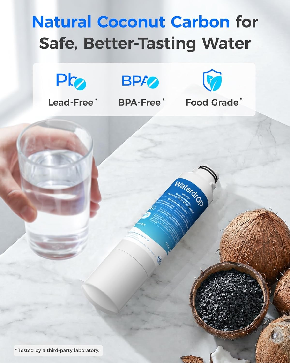 Waterdrop DA29-00020B Refrigerator Water Filter, Replacement for Samsung HAF-CIN
