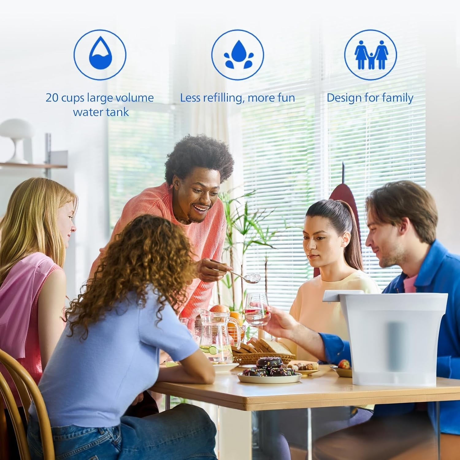 Philips 20 Cup Powered Pitcher Plus Max Water Filter, ADD5903. Fits in Fridge.