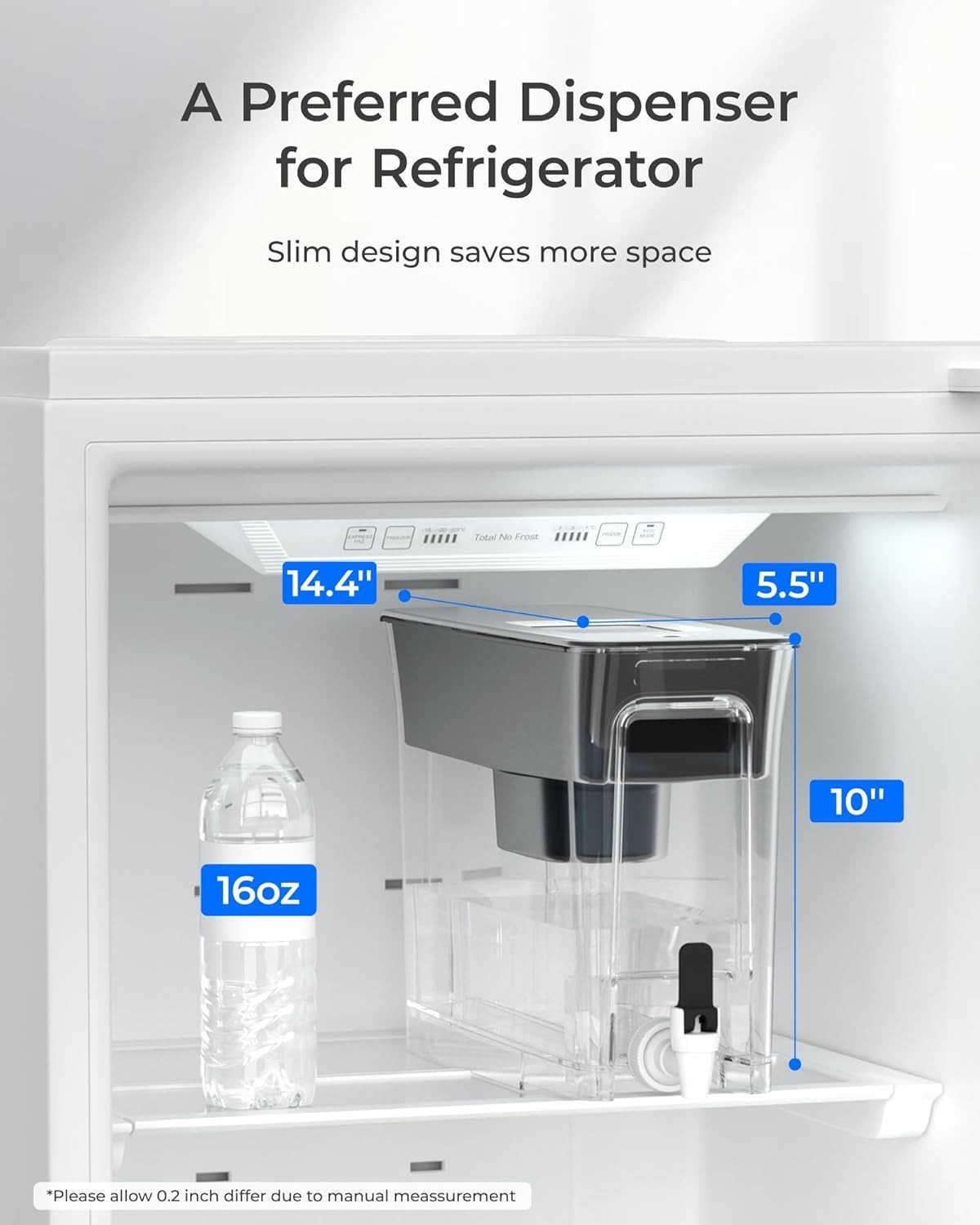 Healthy Alkaline Water Filter, 35-Cup Dispenser – Long Lifespan, BPA-Free, Black