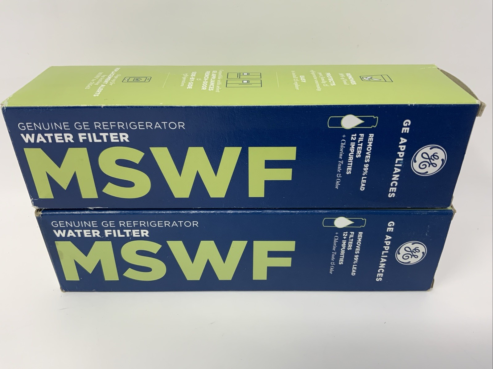 Lot Of 2 GE MSWF Refrigerator Water Filter Cartridge SmartWater Genuine NEW
