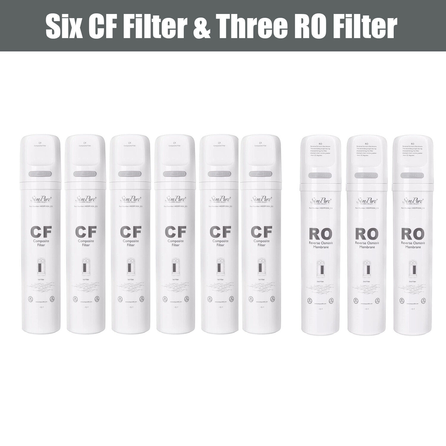 SimPure CF RO Filter Replacement Cartridge For WP1-100 RO Water Filter System