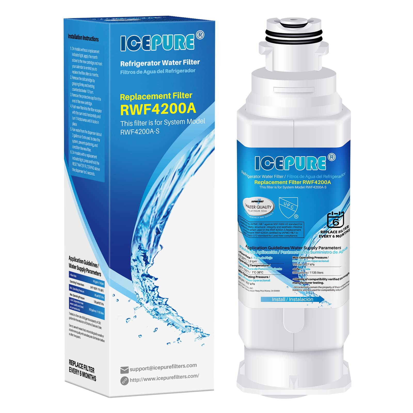 ICEPURE DA97-17376B Replacement for Samsung HAF-QIN/EXP, HAF-QIN, DA97-08006C, 1