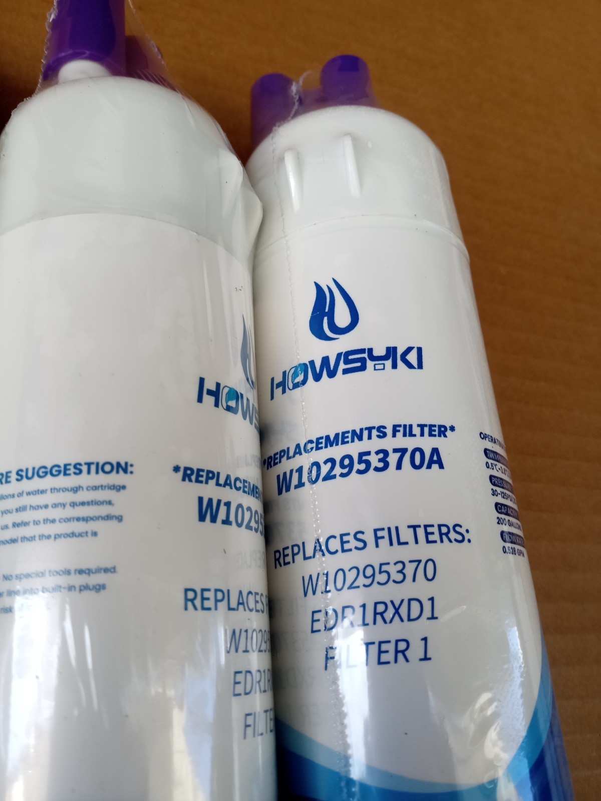 4 Pck Fridge Filter – EDR1RXD1, W10295370A, Filter 1, 46-9081, 46-9930, KAD1RXD1