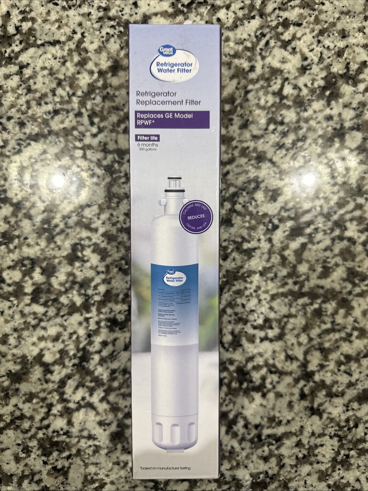 Great Value Refrigerator Water Filter Replaces Ge Model RPWF 6months 300 gallons