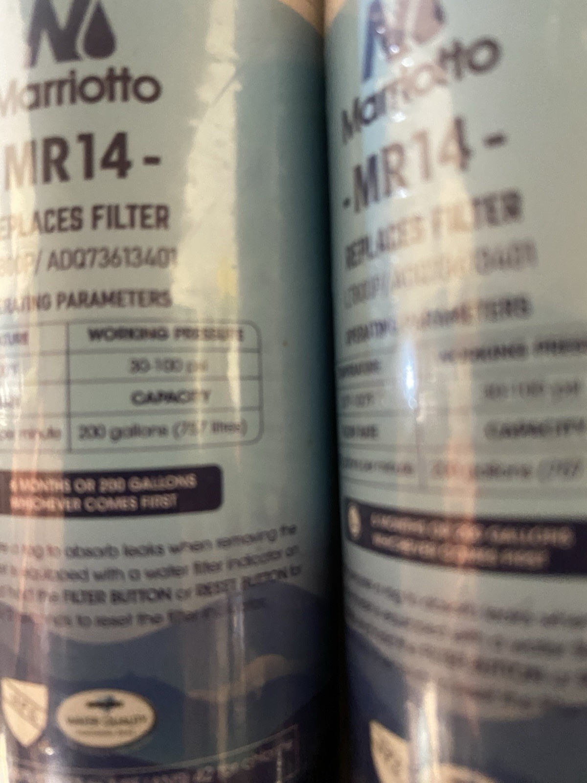 New 3-Marriotto MR14 Refrigerator Water Filters Replaces LT800P/ ADQ73613401