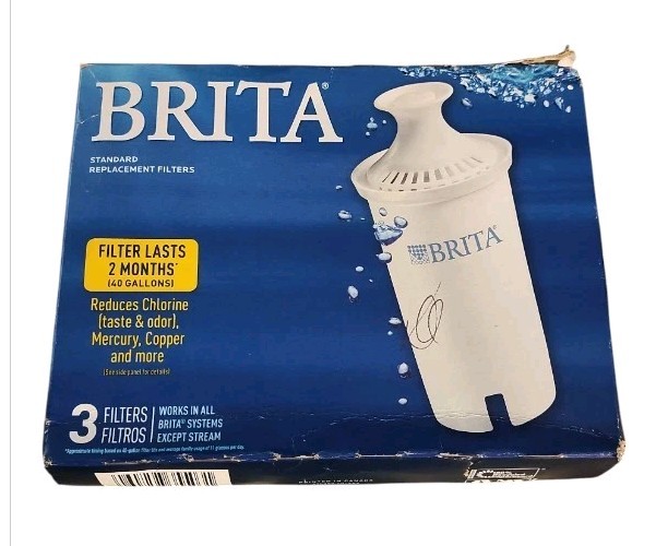 Brita Standard Replacement Filter 3 Pack Box 2 Months 40 Gallons