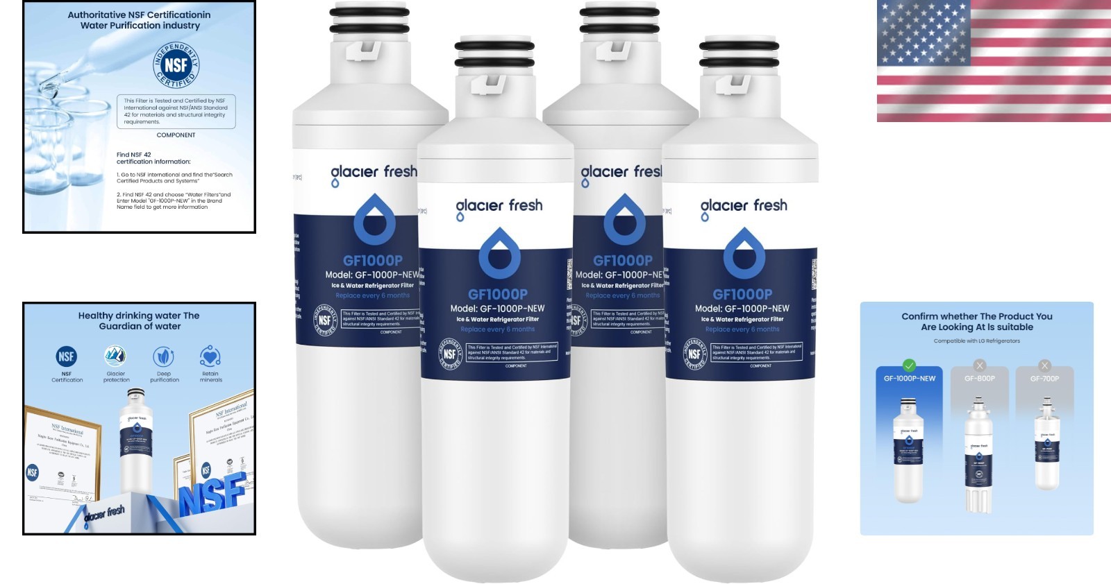 LT1000PC Water Filter 4 Pack – Compatible with LT1000PC/PCS/-$