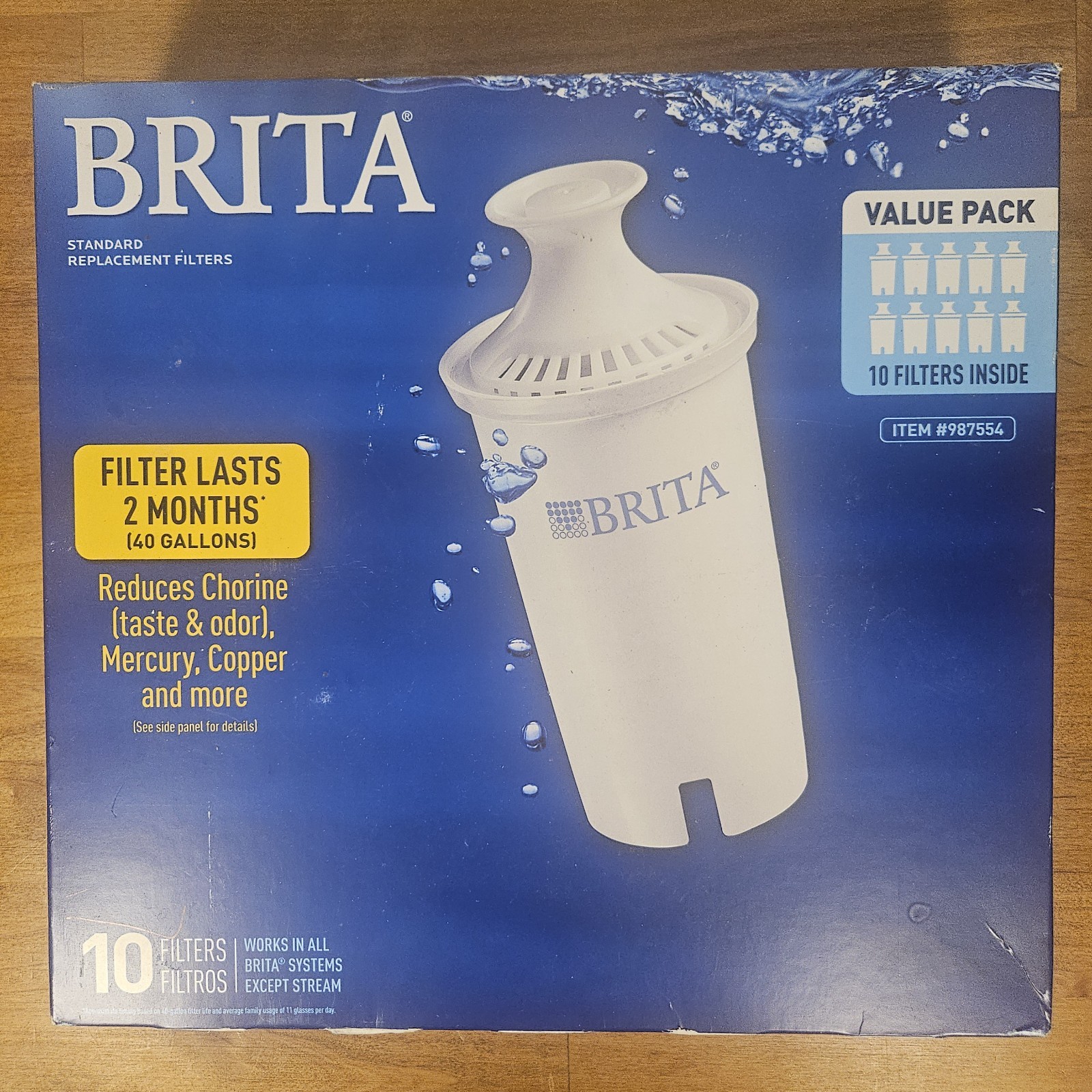 Brita 987554 Pitcher Replacement Filters – 10 Pack – SEALED