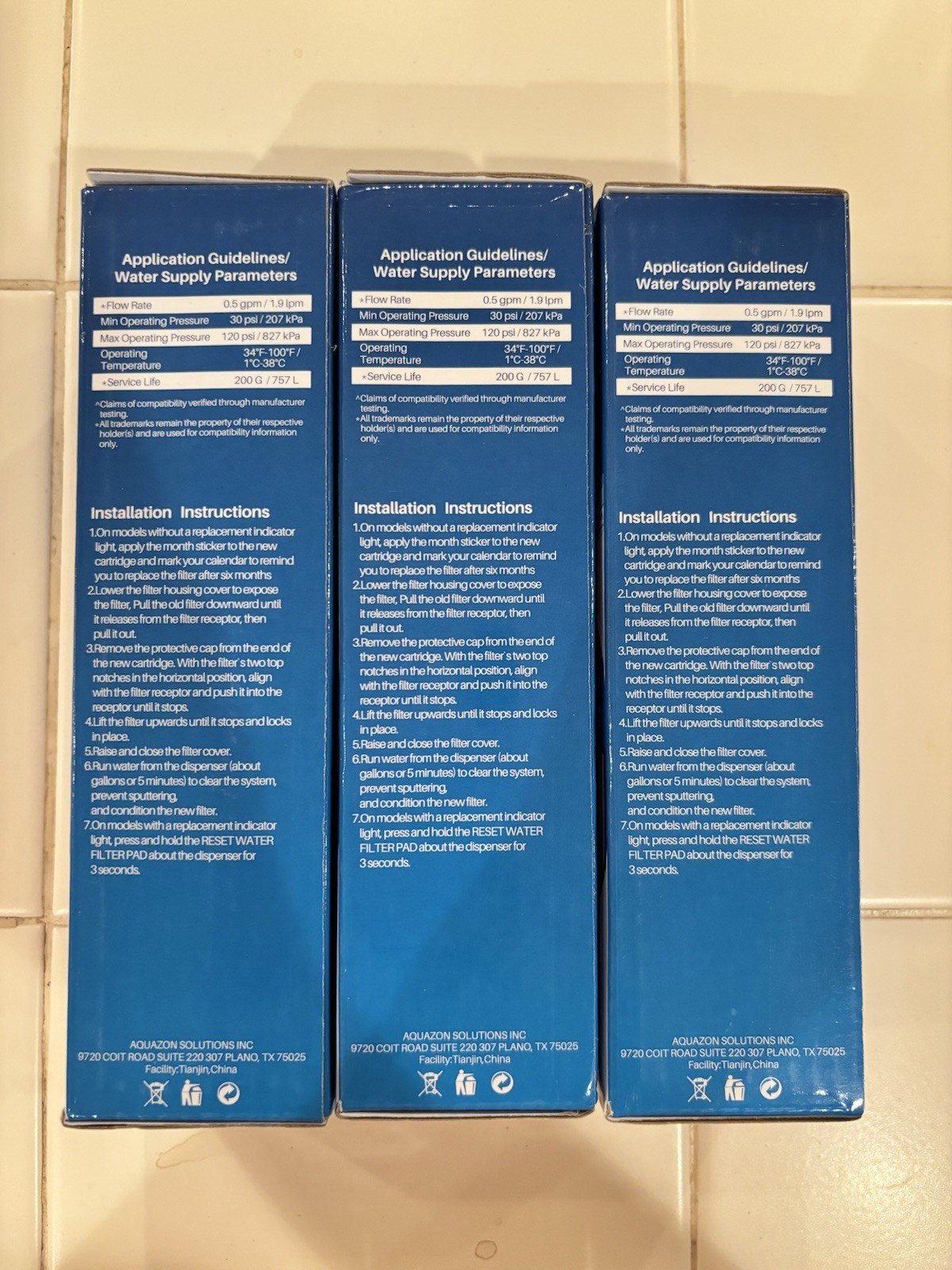 PUREPLUS Replacement Refrigerator Water Filter PP-RWF1200A- 3 Packs