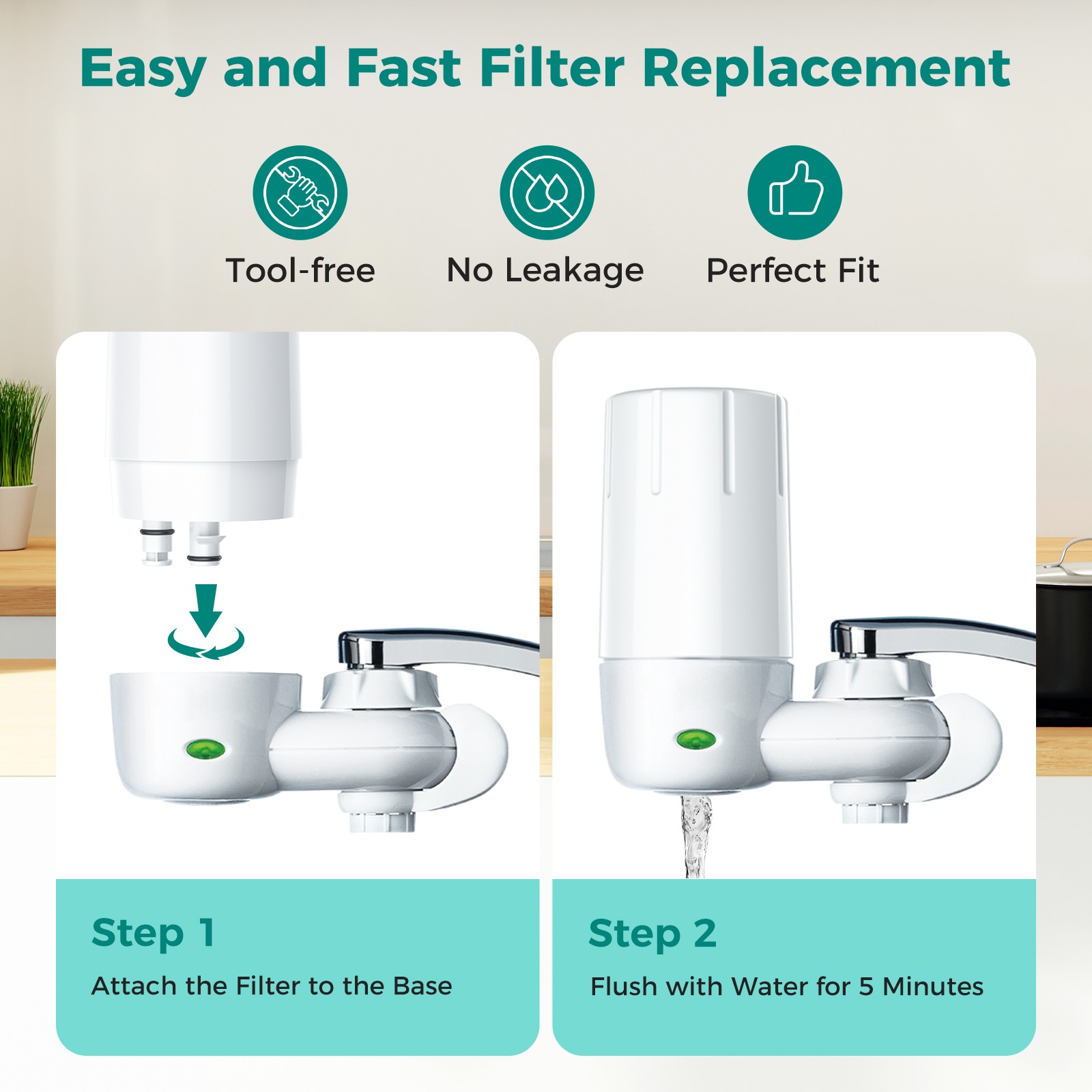 2/4-PCS Replacement For Brita Faucet Filter Brita 36311 36312 FF-100 FR-200 #US