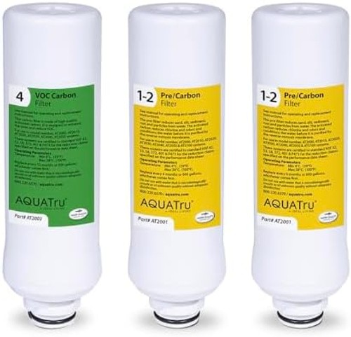 AquaTru One-Year Classic Filter Combo Pack – Includes 1 Pre/Carbon Filter (St…
