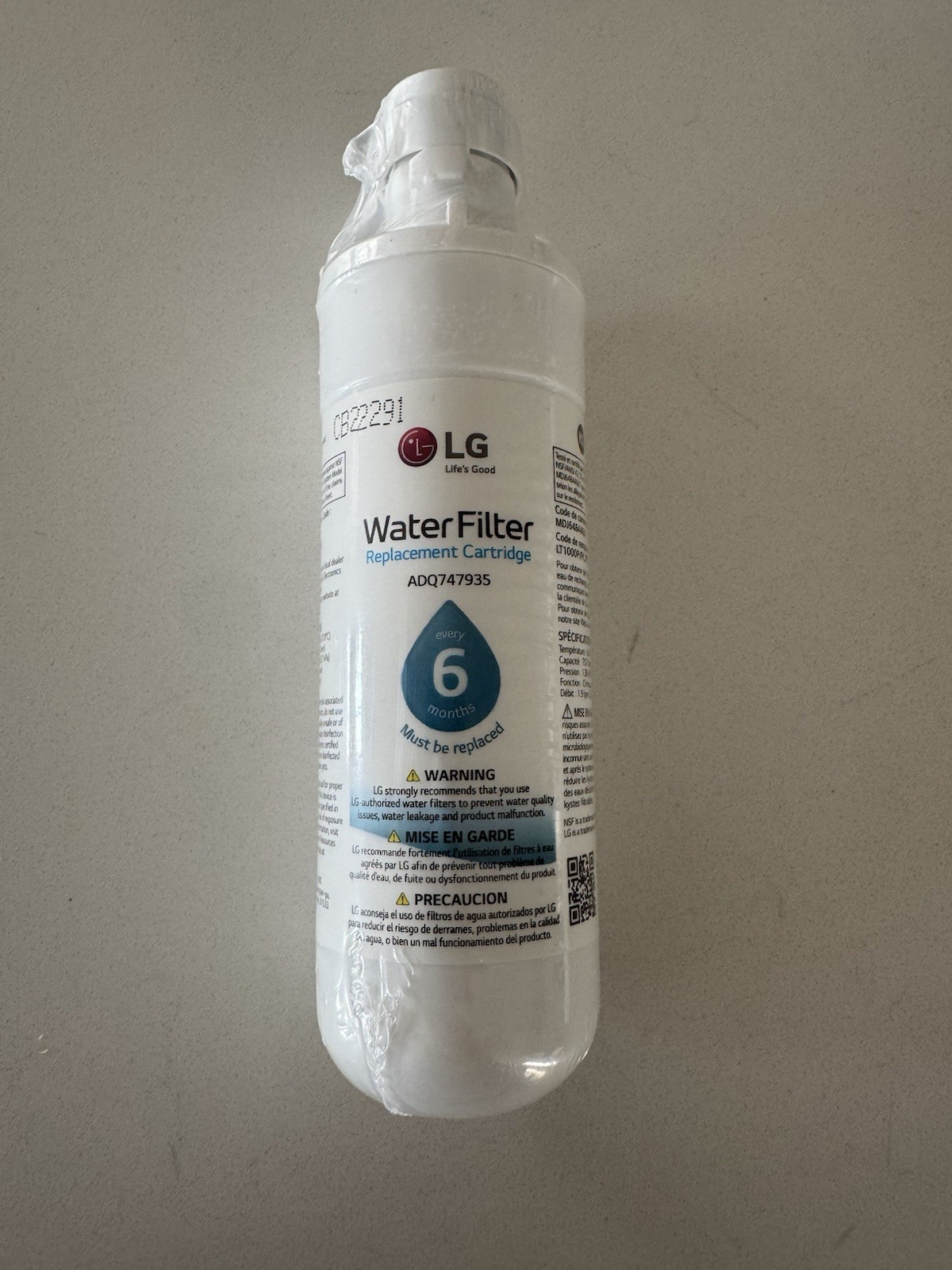 LG LT1000P 6 Month / 200 Gallon Capacity Replacement Refrigerator Water Filter