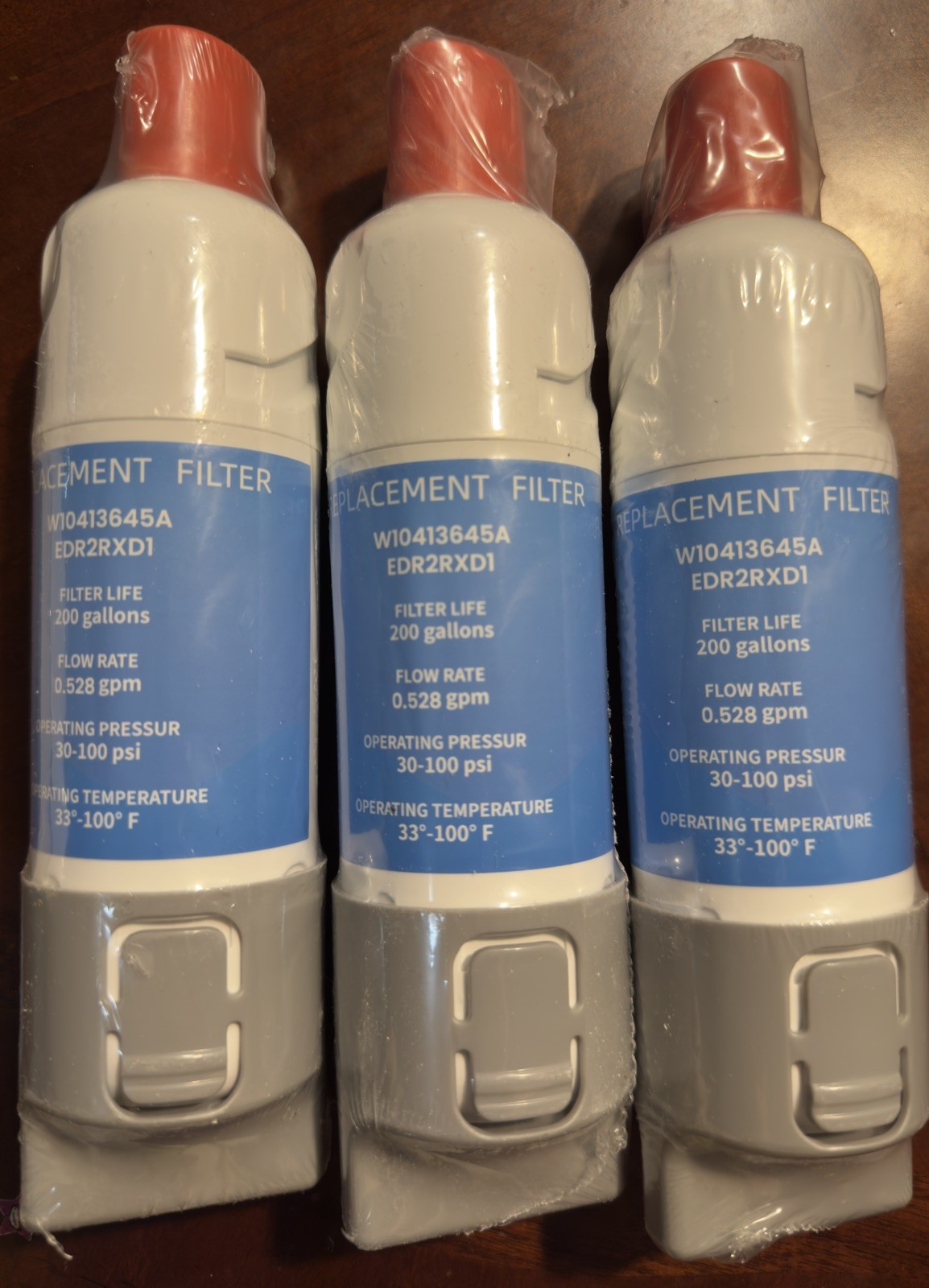 3 pack EDRARXD1 Water Filter Replacement Compatible with Whirlpool EDRARXD1