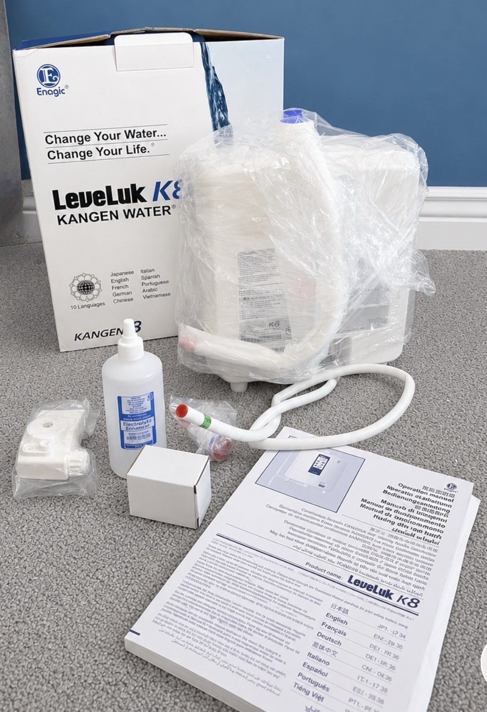 Enagic LeveLuk K8 Water Ionizer Alkaline Ionizer Household Machine White