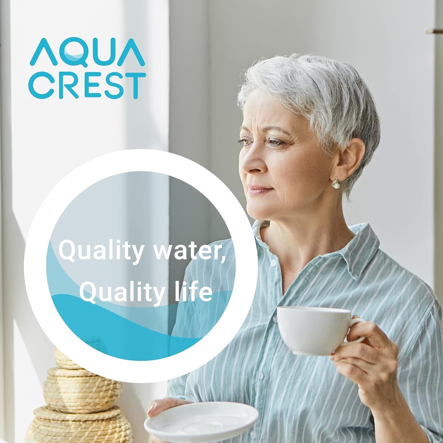 AQUA CREST TÜV SÜD Certified Coffee Water Filter, Replacement for Braun® KWF2(2)