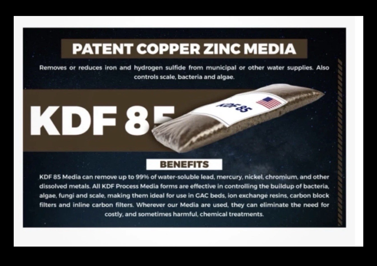 KDF 85 Media 2.5 lb – Iron, Sulfur, Metal & Bacteria Removal for Well Water