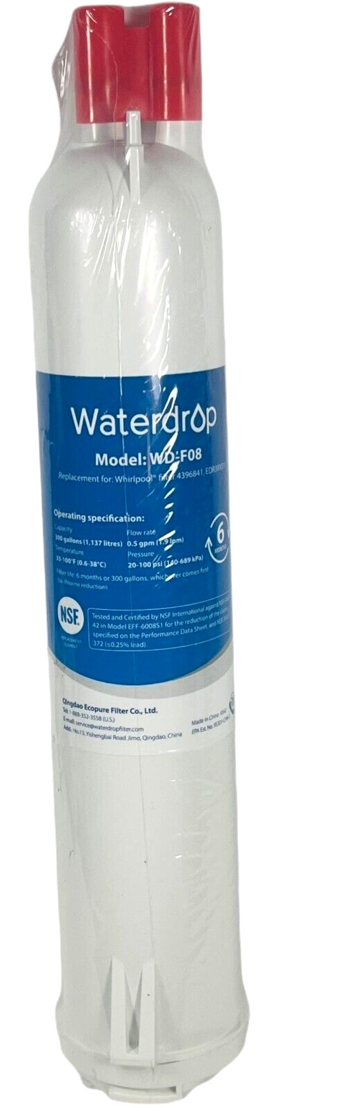Waterdrop WD-F08 Water Filter Fits Kenmore 46-9083 46-90309 Refrigerator