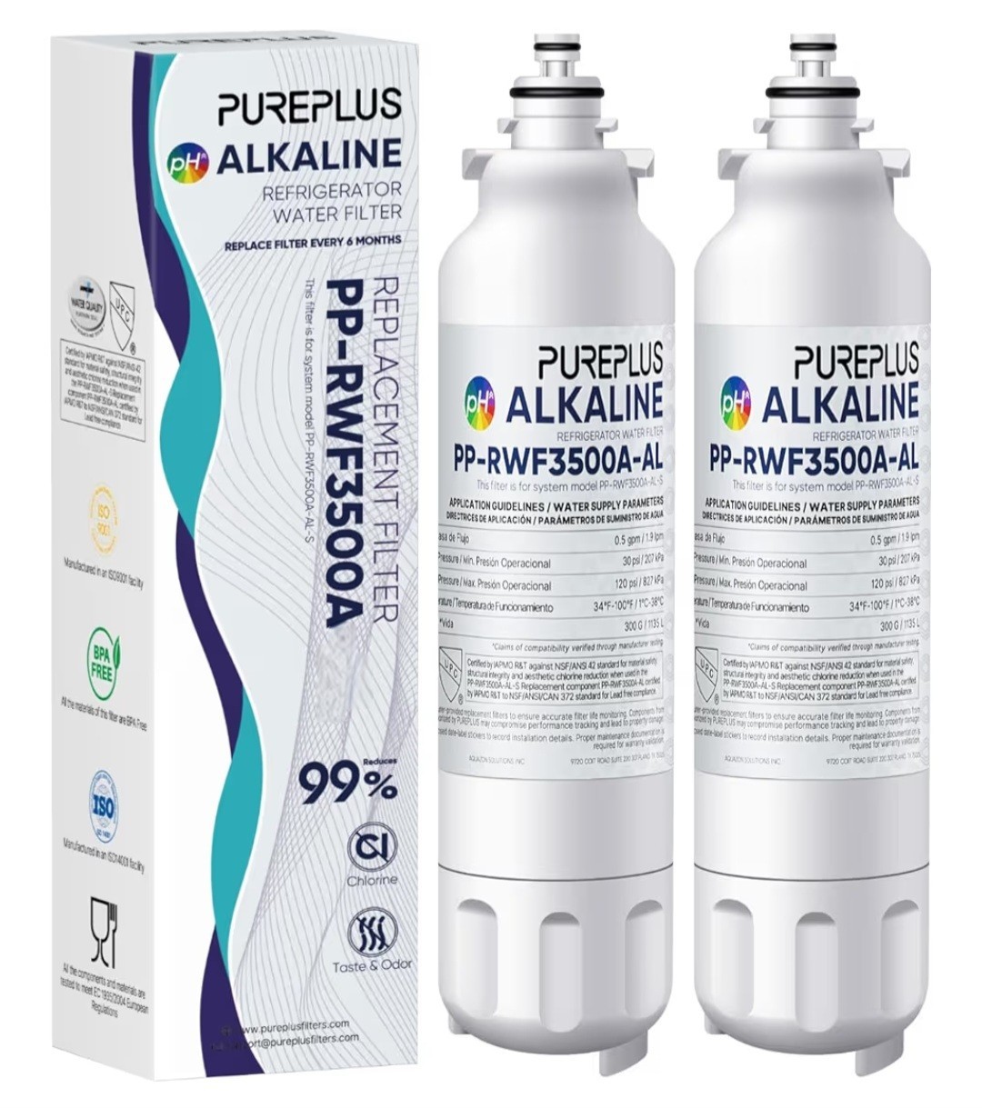 PUREPLUS Alkaline Replacement for ADQ73613401, LG® LT800P®, LT800PC, ADQ736134,