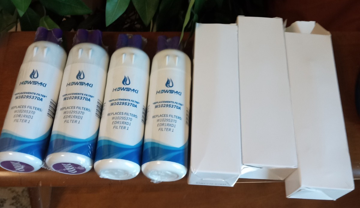 4 Pck Fridge Filter – EDR1RXD1, W10295370A, Filter 1, 46-9081, 46-9930, KAD1RXD1