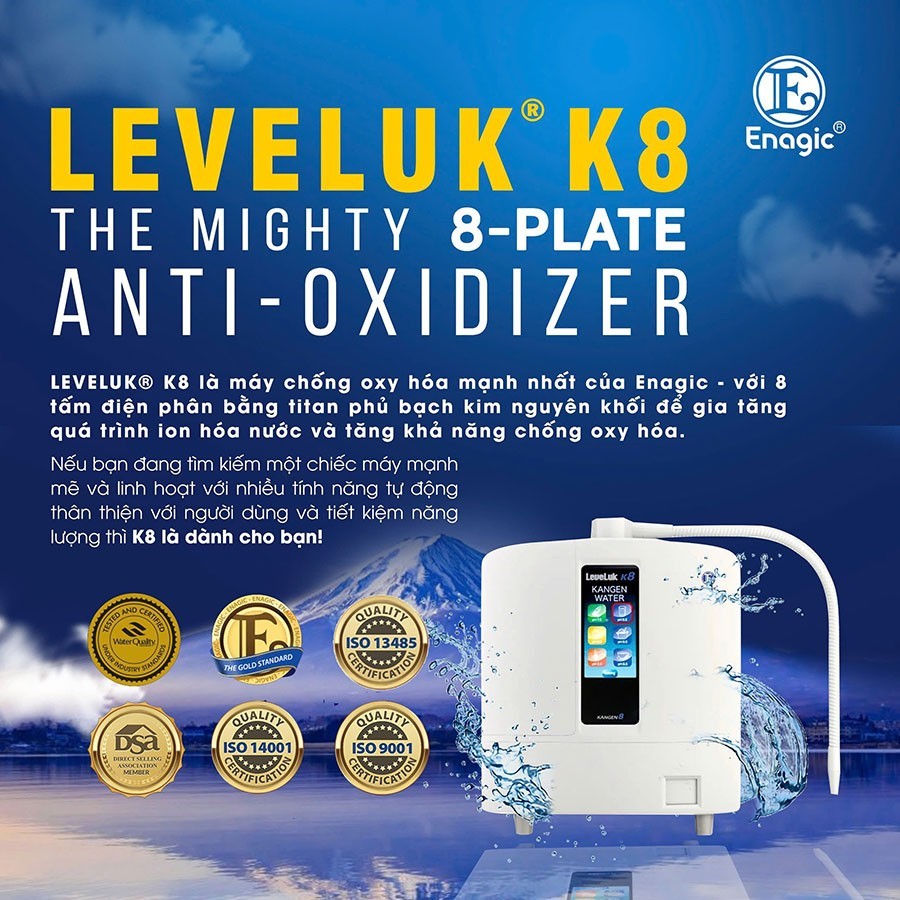 Enagic LeveLuk K8 A26-00 KANGEN WATER Alkaline Filtration Ionizer Machine – NEW