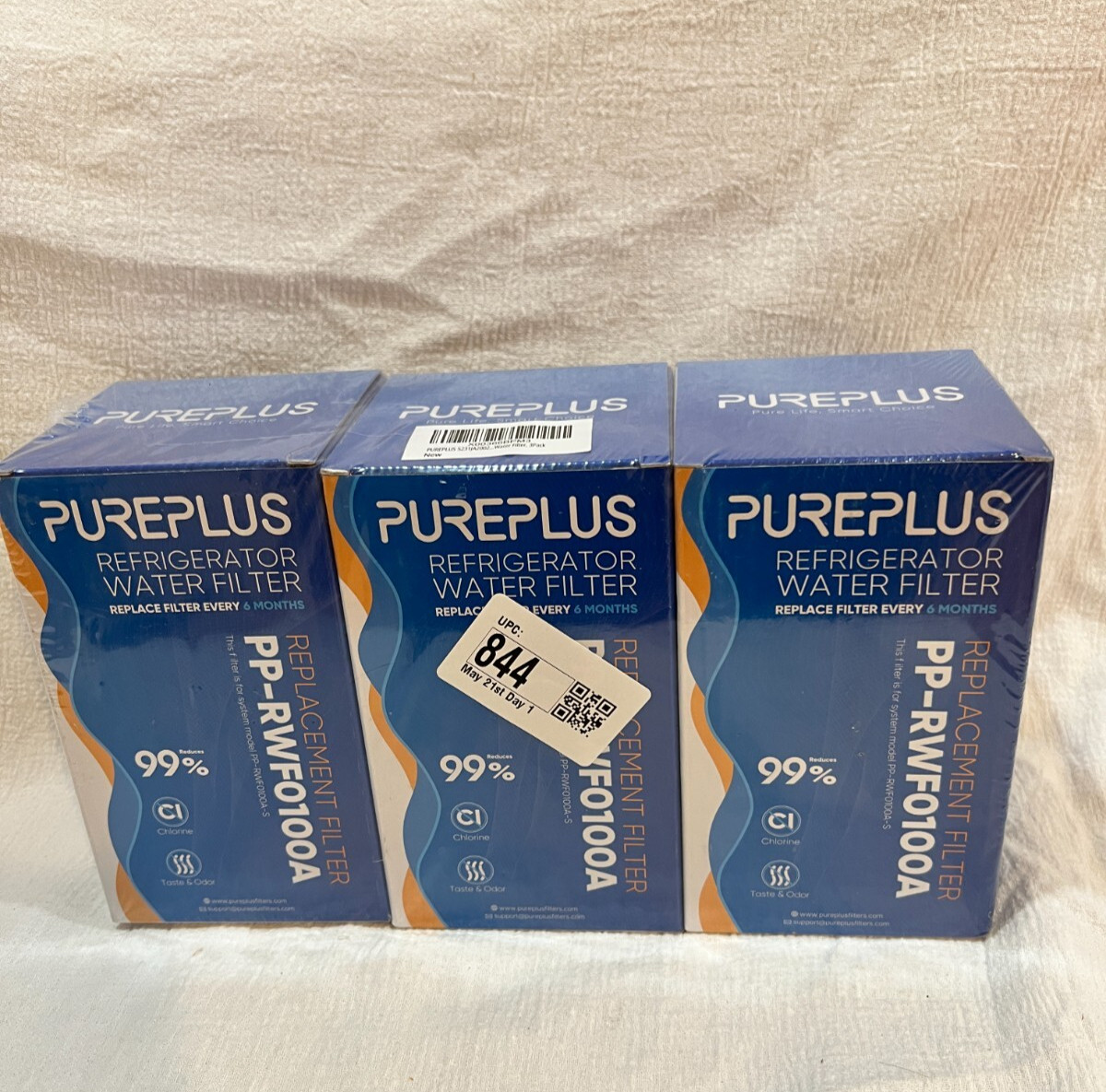 Water Filter Replacement GE XWF Refrigerator PUREPLUS PP-RWF0100 3 pack Sealed