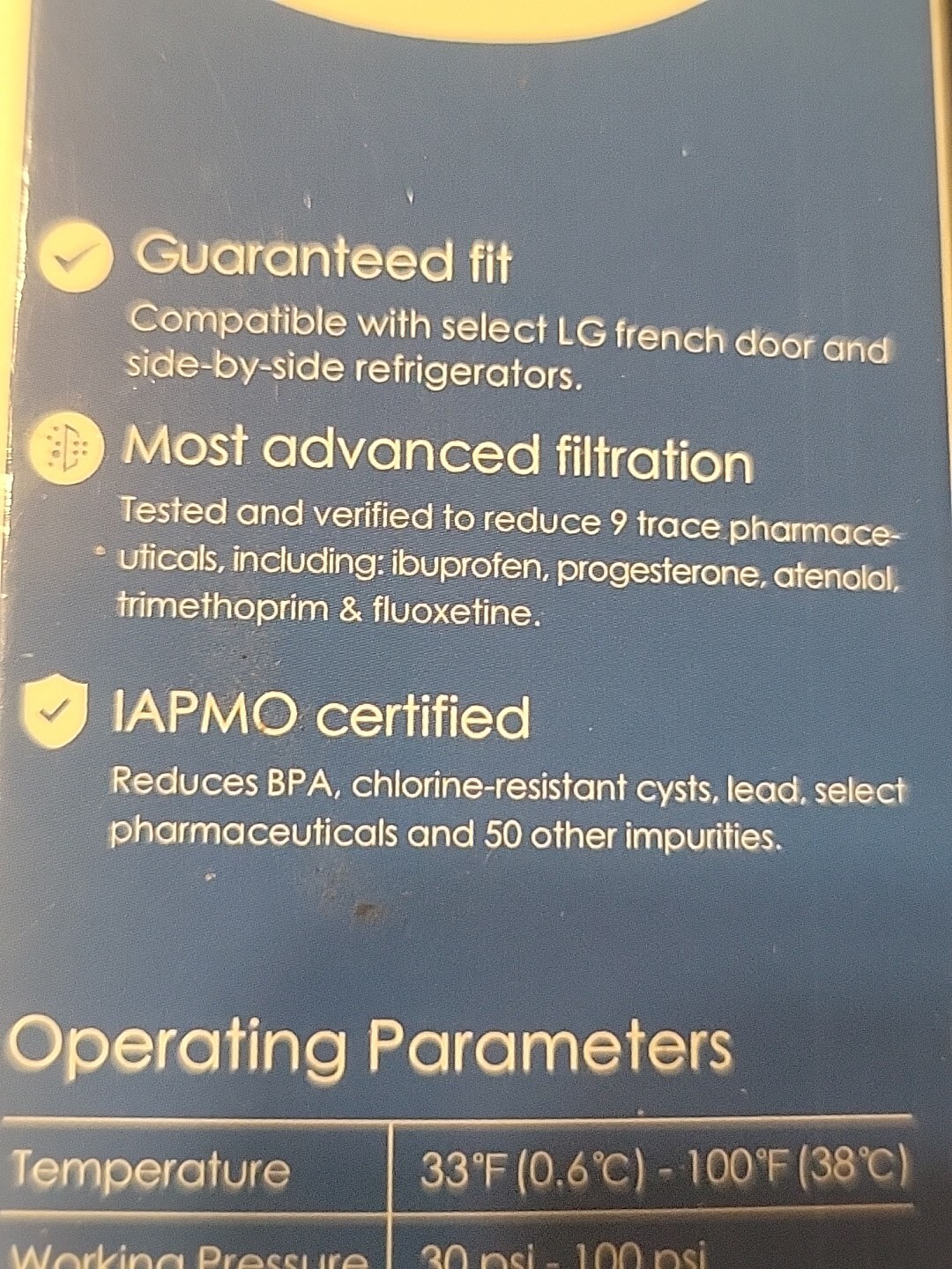 3 Glacier Fresh Water Filter GF-800P Fits LG LT800P LG French Door, Side-by-Side