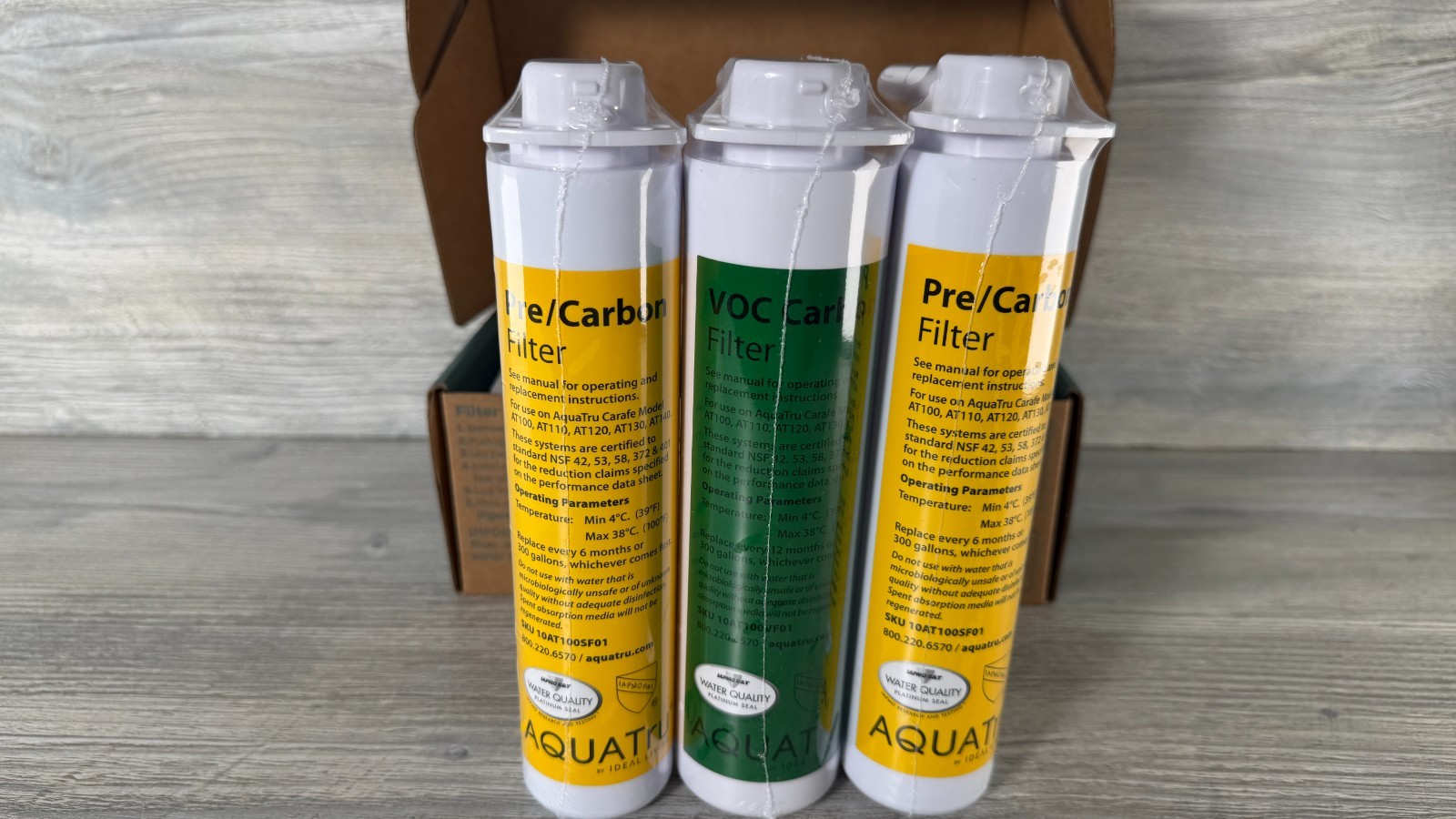 AquaTru 1-Yr. Carafe Filter Combo Pack 2 Pre/Carbon Filters & VOC Carbon Filters