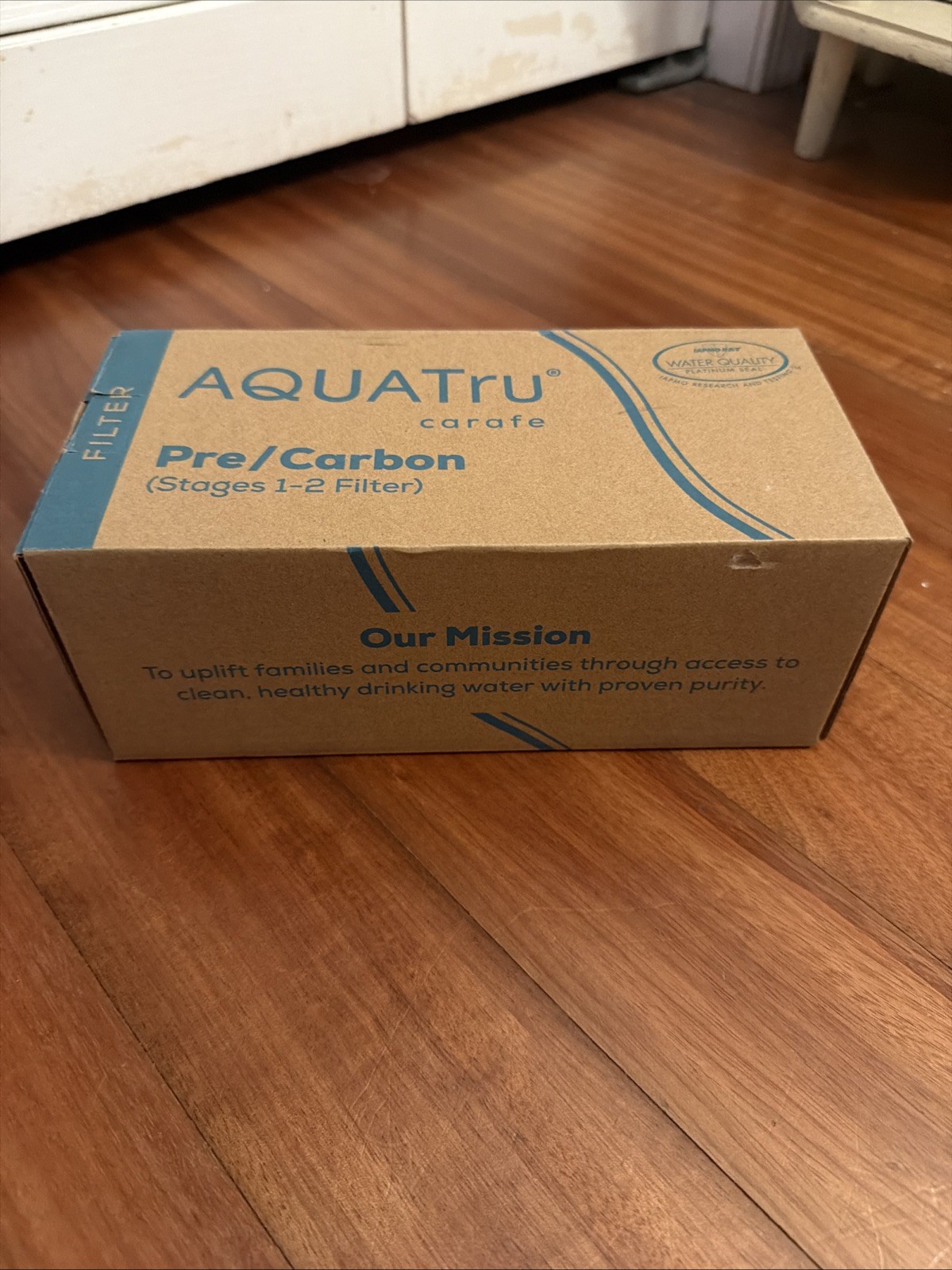 AQUA TRU Carafe AT100 2-Stage Pre/Carbon Filter Reduces Sand Silt Sediment New!