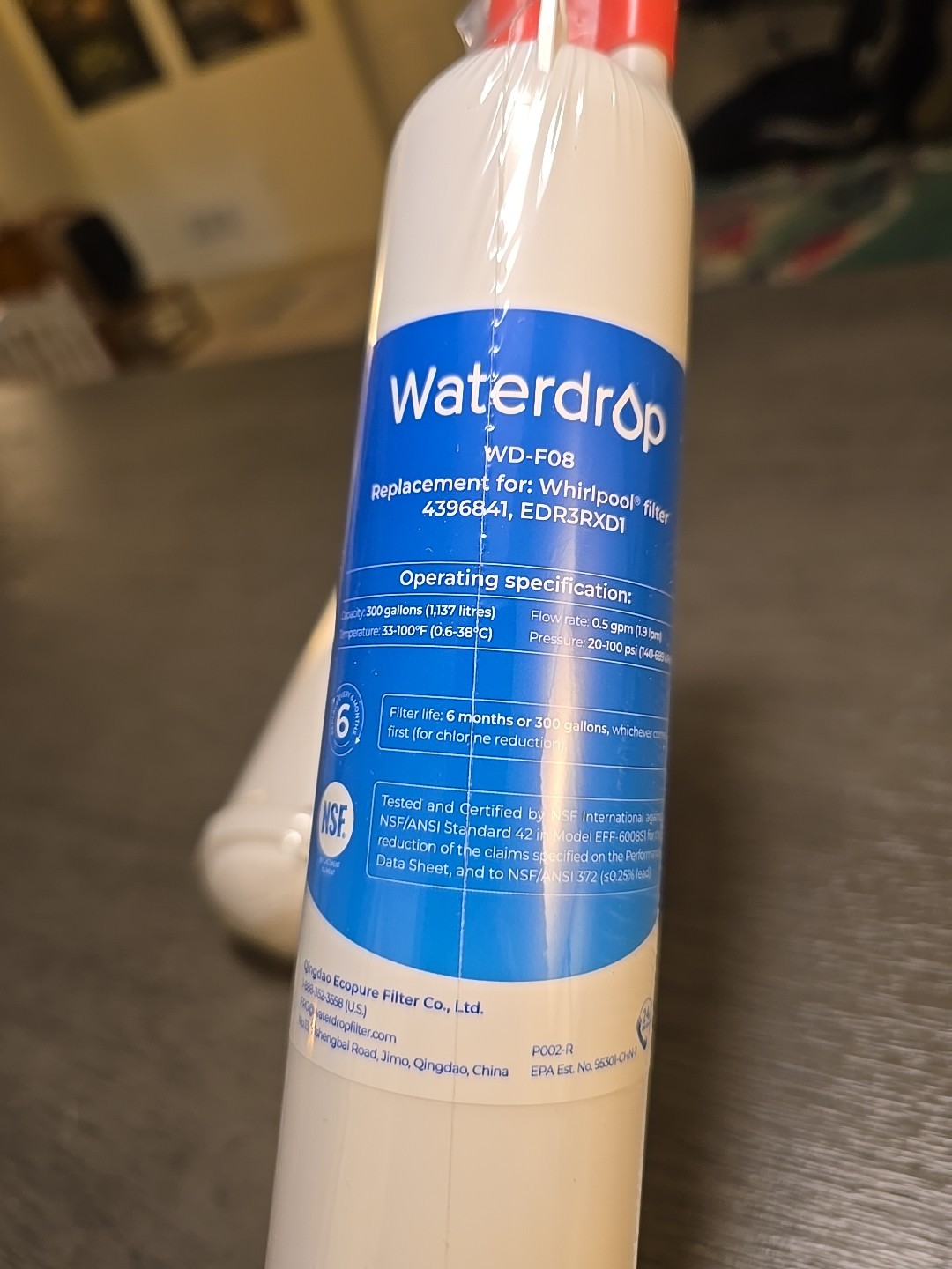 2x – WD-F08 Waterdrop Replacement Refrigerator Water Filters – Brand New Sealed
