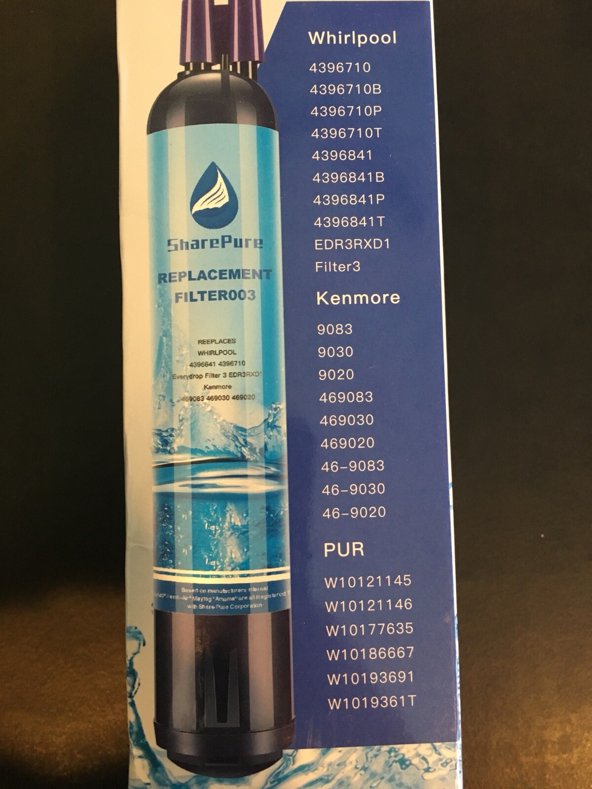 SHARE PURE FILTER (FILTER003) FOR MULTIPLE BRANDS-NIB-Sealed-Ships FREE