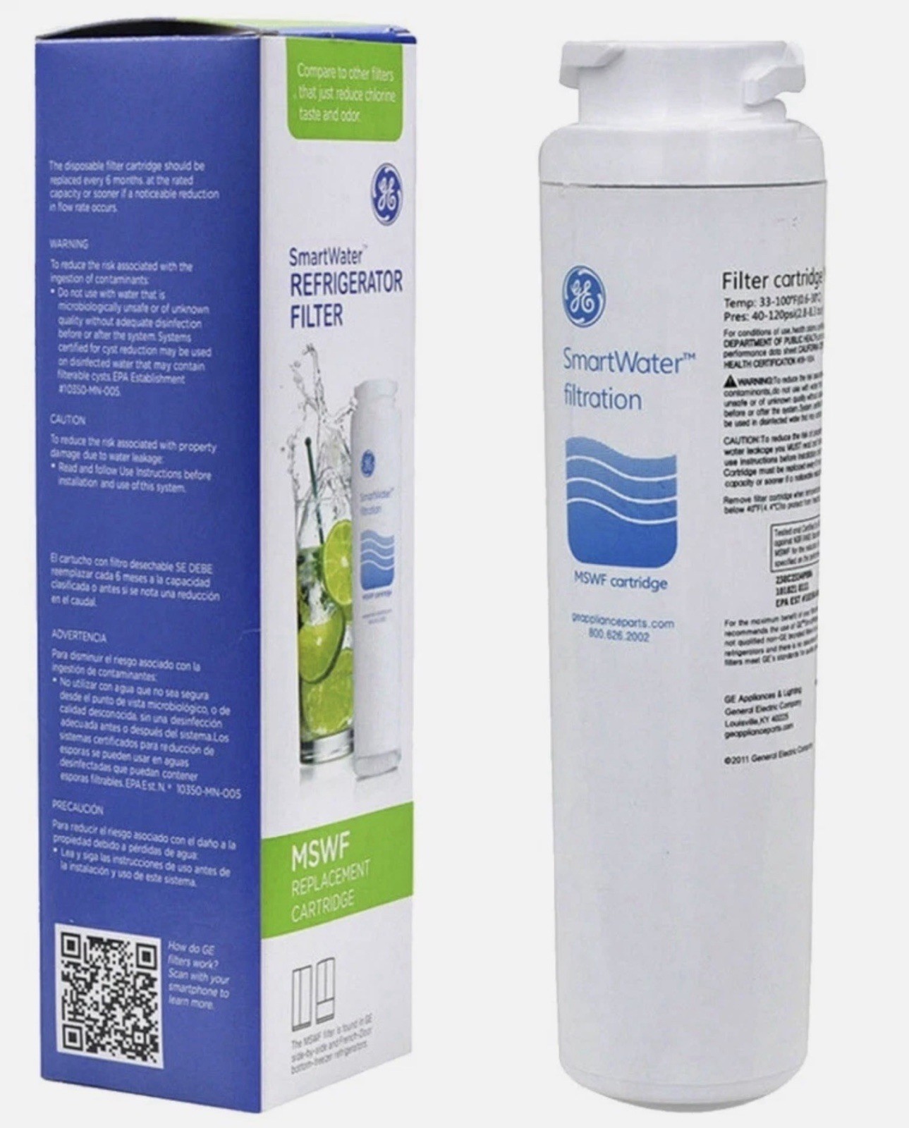 GE MSWF Refrigerator Water Filter Replacement Cartridge Sealed 34-8710-7349-9 ￼
