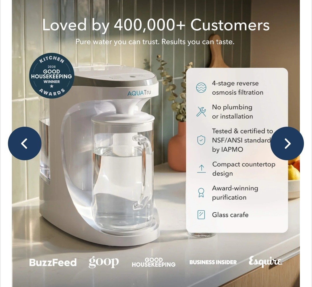 aqua tru countertop water filter – very good condition