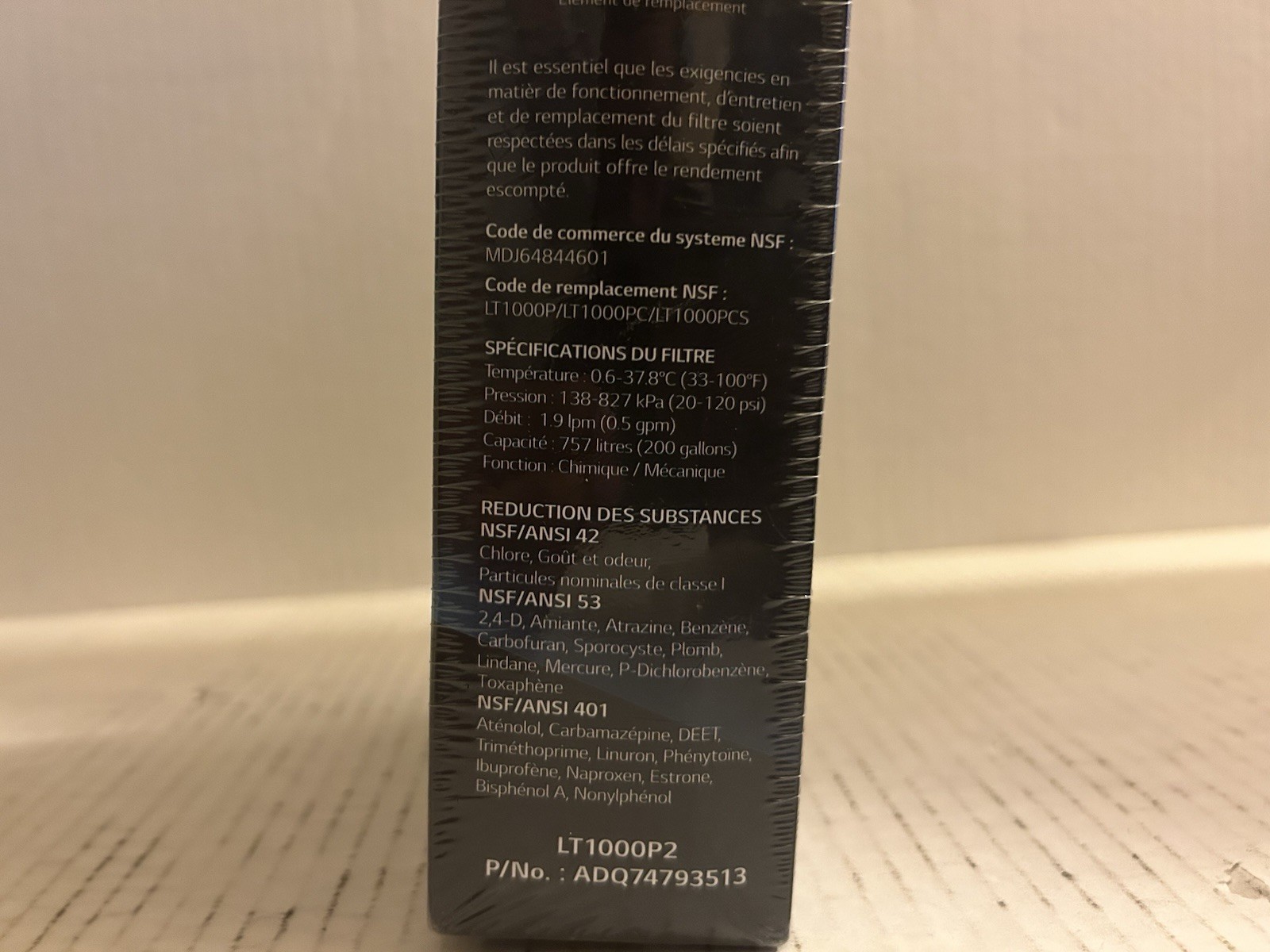 2pk LG Refrigerator Water Filter LT1000P2 Replacement Cartridge Genuine