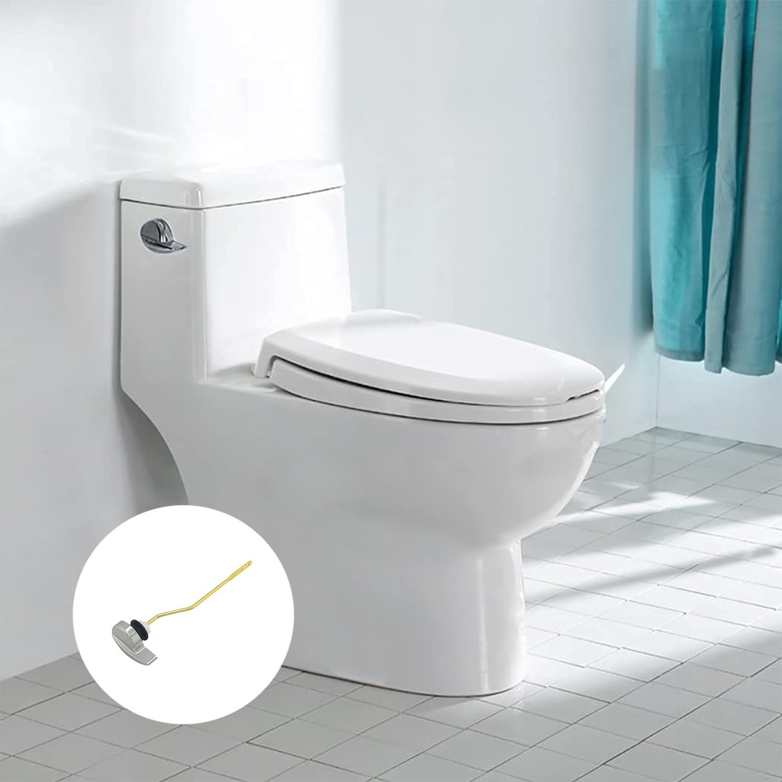 1 PCS Universal Toilet Flush Lever Handle Side Mount Brass Tank Replace Tool
