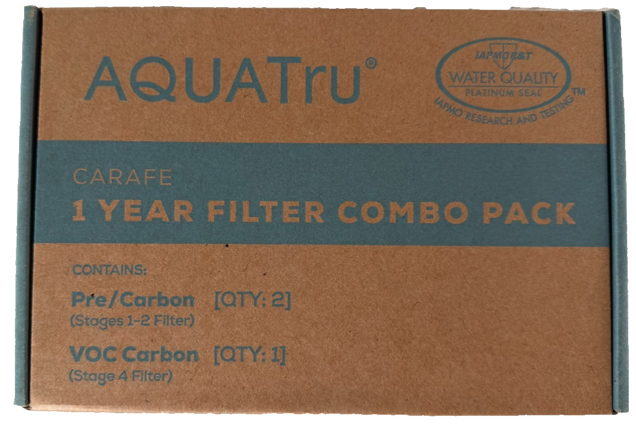 AquaTru 1-Yr. Carafe Filter Combo Pack 2 Pre/Carbon Filters & VOC Carbon Filters