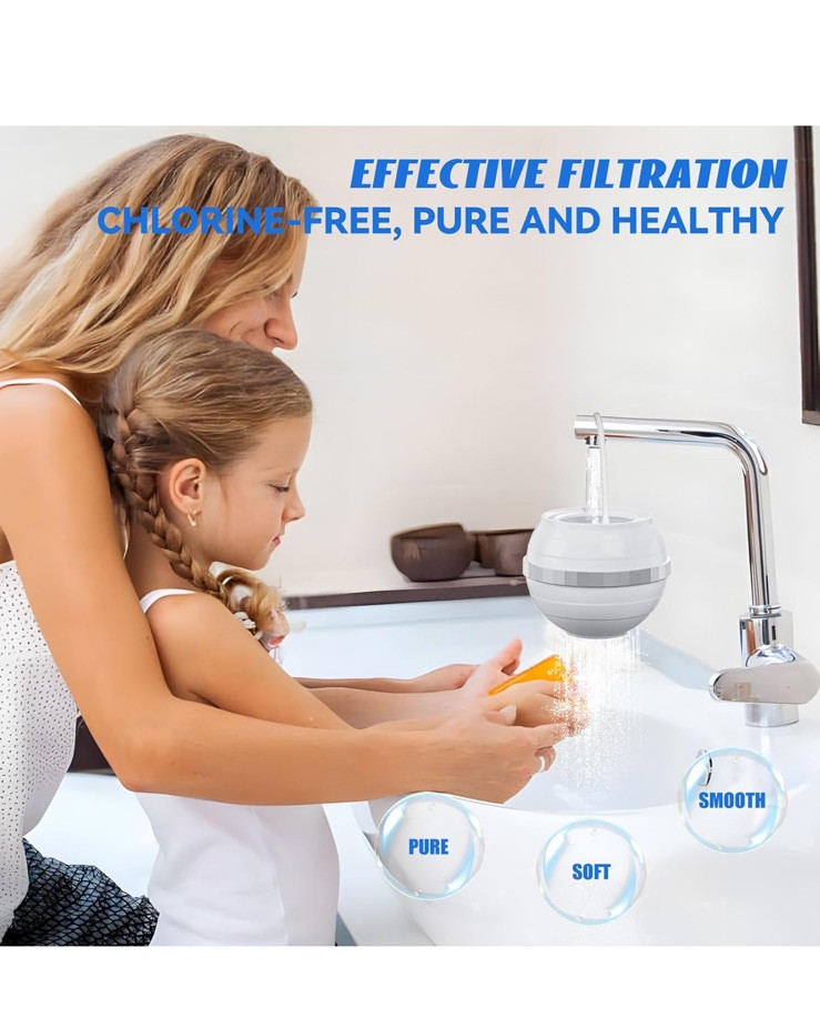 Bath Water Filter Tub Faucet 8 Stages Shower Filter Softer Skin 2filters Incd