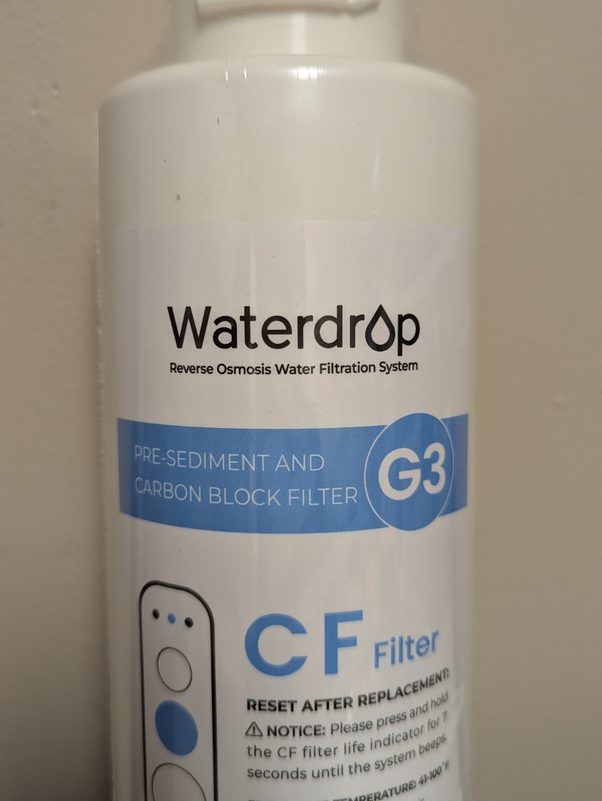 Waterdrop G3 Reverse Osmosis System CF Replacement Water Filter Cartridge