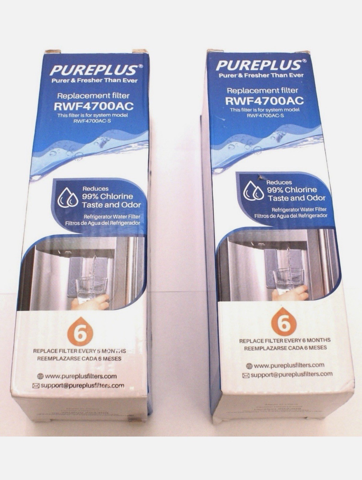 Pureplus RWF4700AC Replacement Refrigerator Water Filter (Lot Of 2)