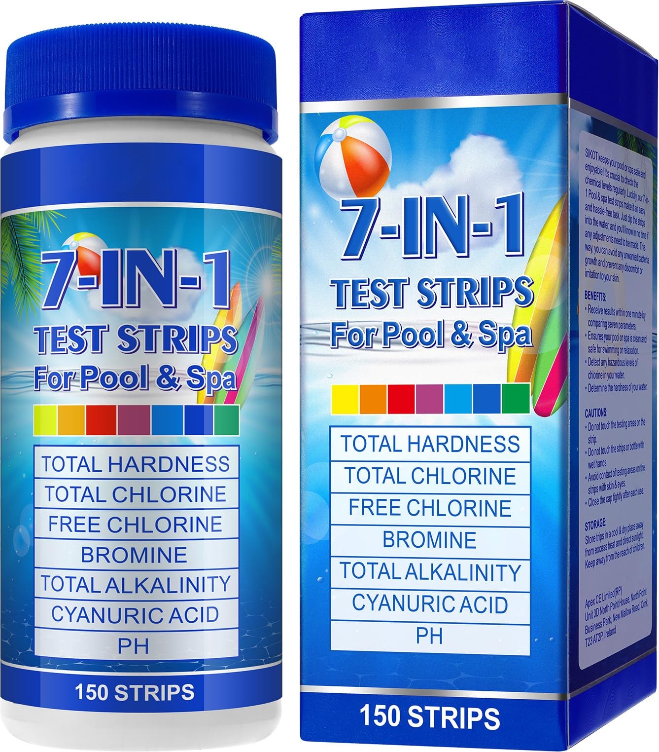 Pool Test Strips 7-in-1 (150Pcs)| Hot Tub for Swimming &…