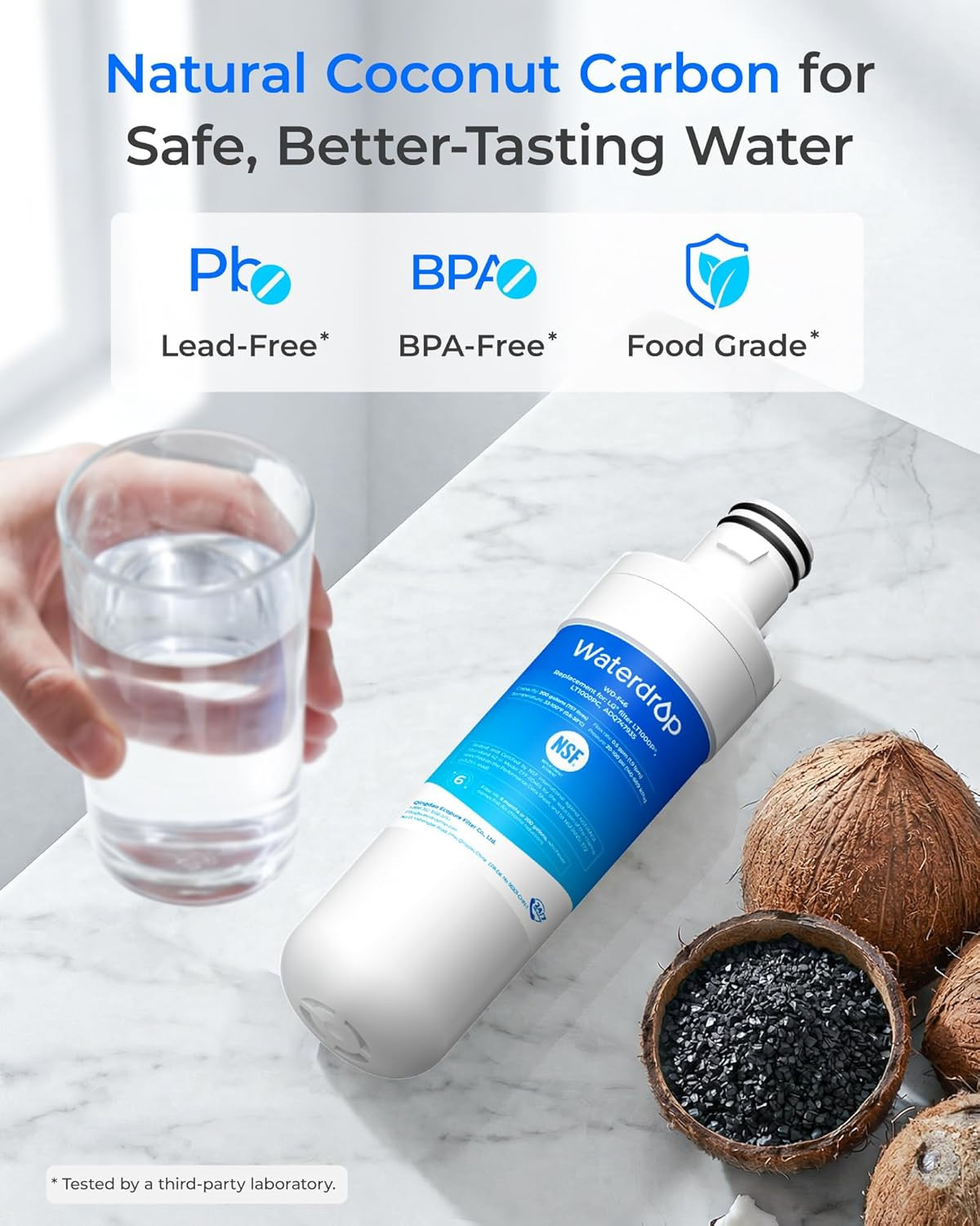 LT1000PC ADQ747935 Refrigerator Water Filter and Air Filter, Replacement for LG®