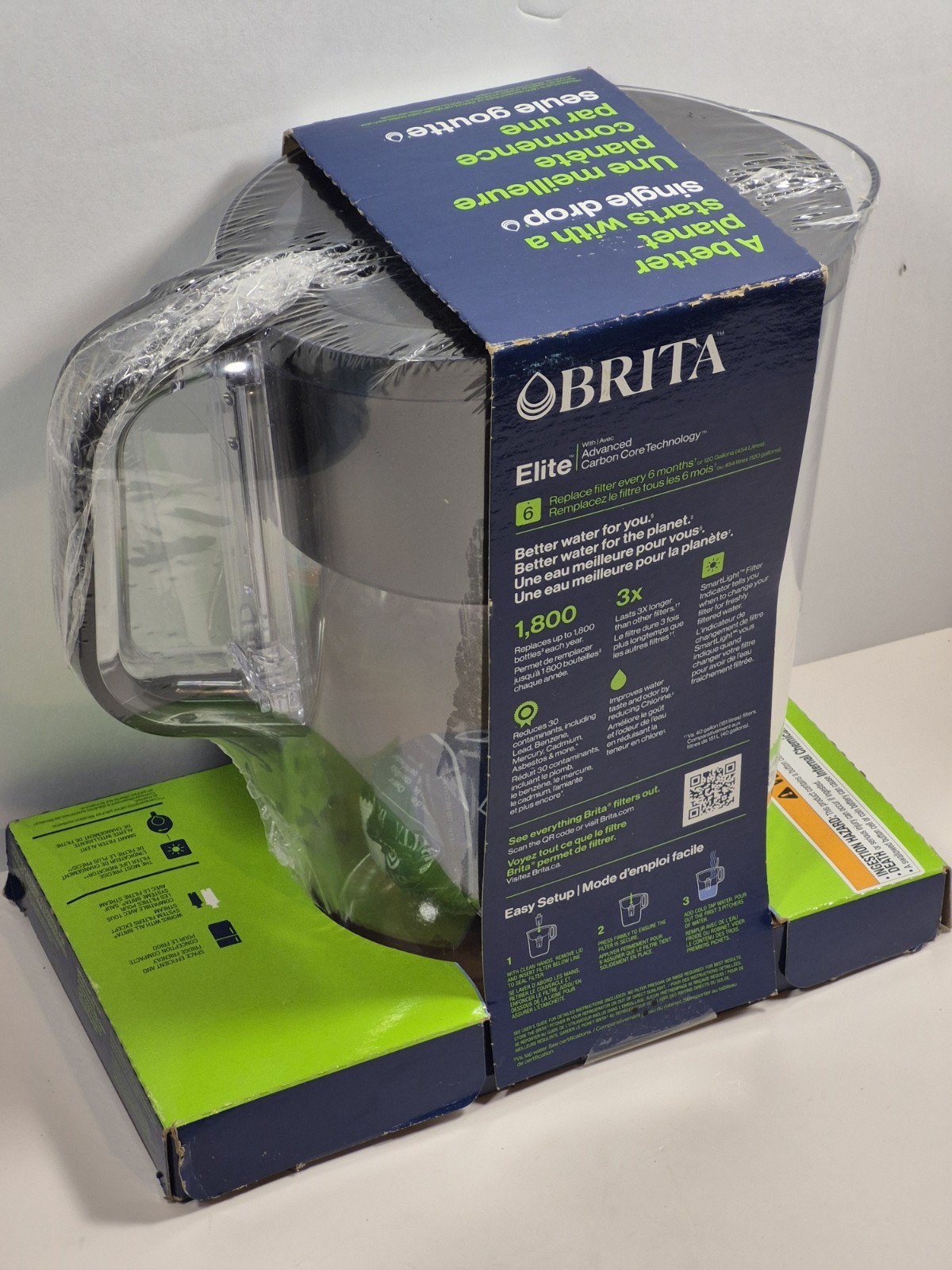 NEW Brita Elite Large 10 Cup Water Filter Pitcher with Advanced Core Technology