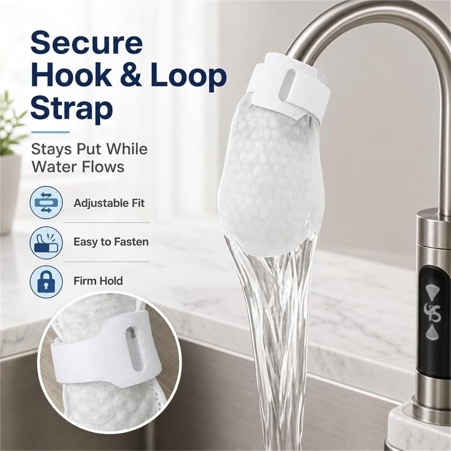 100PCS Cotton Filter Bag For Faucet, DIY Faucet Filter Cotton Bags Water Filters