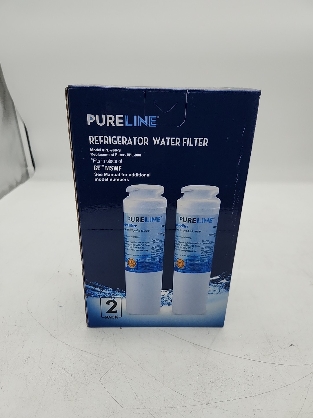 New Sealed PureLine Refrigerator Water Filter PL-900-S Pack Of 2 For GE MSWF