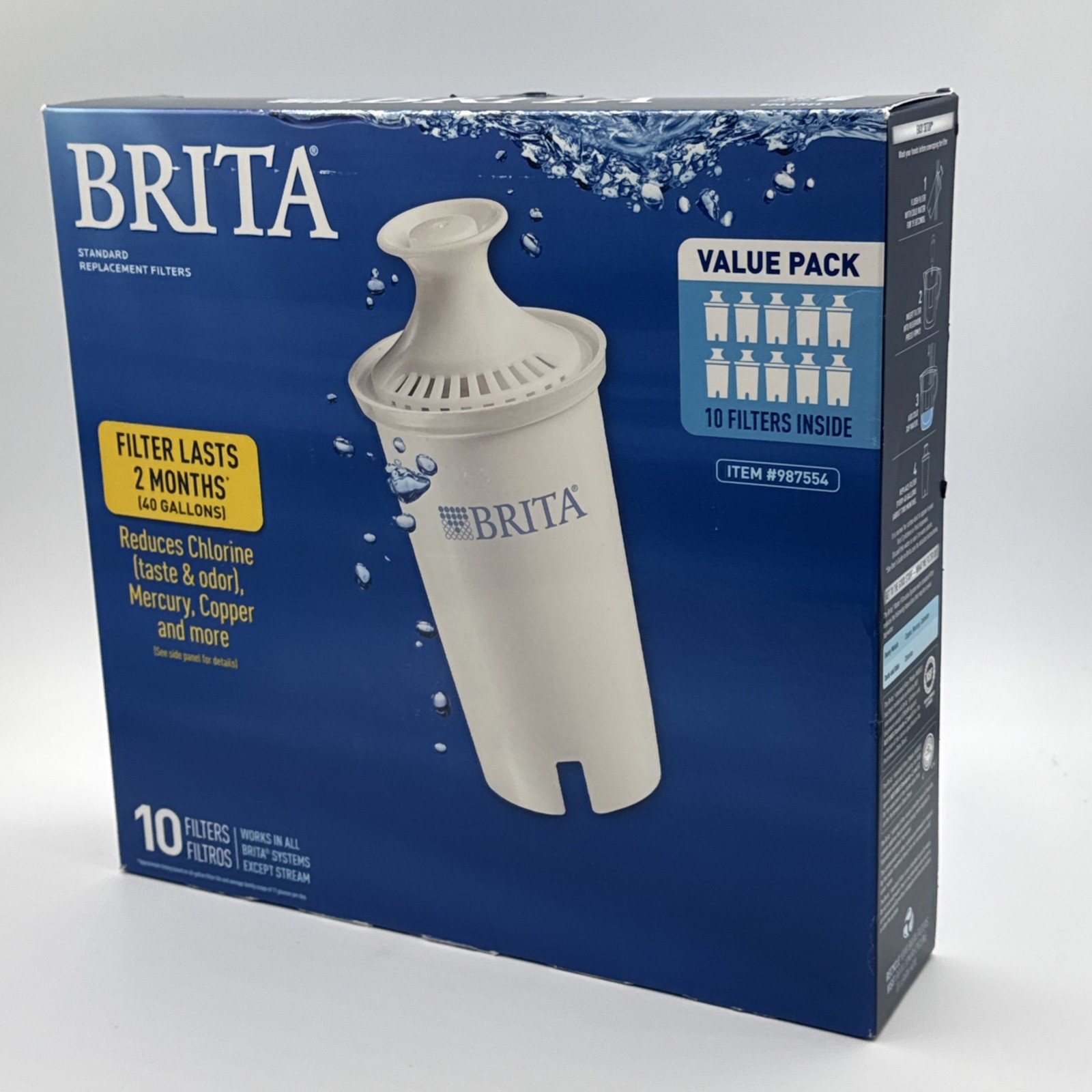 Brita Standard Replacement Filters Value Pack 10 Filters Inside Item #987554