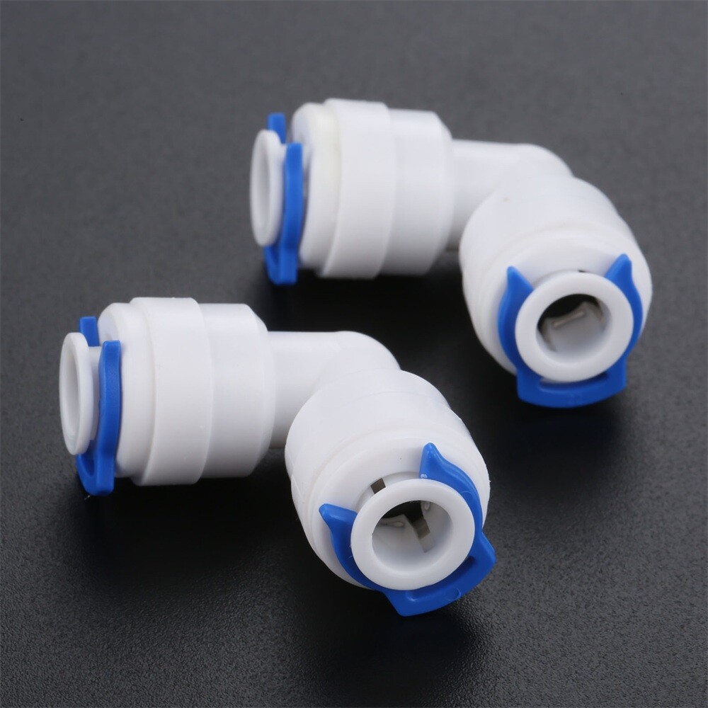 2PCS Plastic Elbow Fitting Connector Connection Water Purifier Filters/RO System