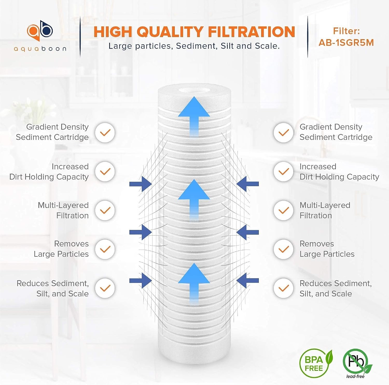 10×2.5 5 Micron Sediment Filter Cartridge in 4-Pack – Protect Your Water Quality