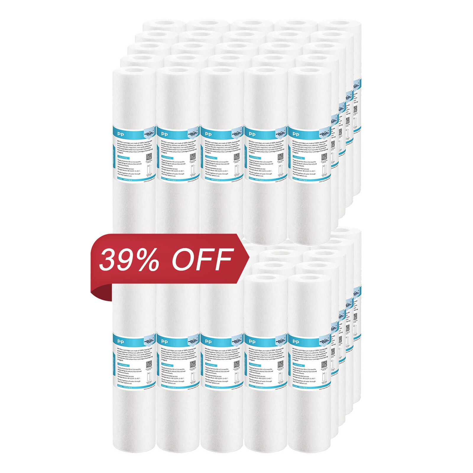 1/5/10/20/25/50 Micron 10″x2.5″ Whole House Farm Sediment Water Filter Cartridge