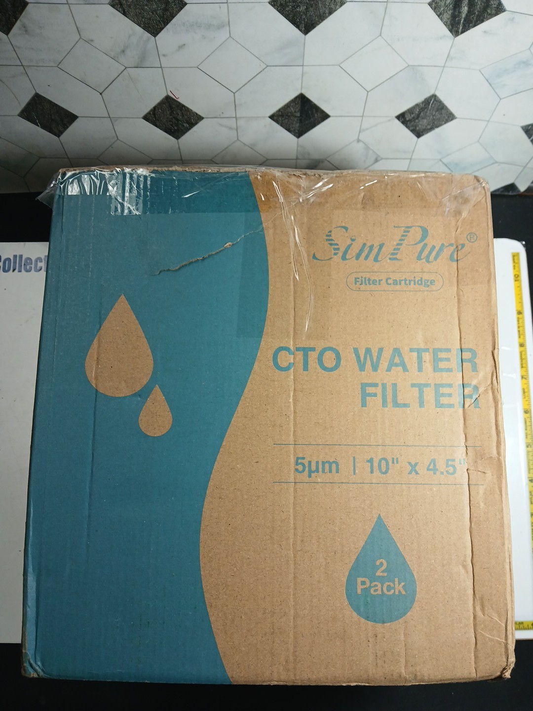 2 Pack SimPure 5 Micron 10 x 4.5-in CTO Carbon Water Filter Whole CTO-F10B-5