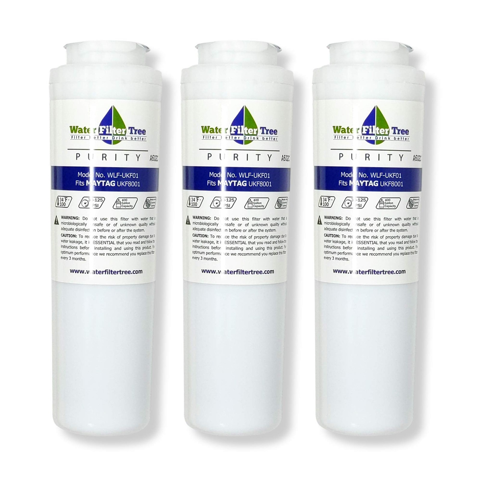 3 X WLF-UKF01 – Replacement Filter for Maytag UKF8001-67003528-Triple Pack